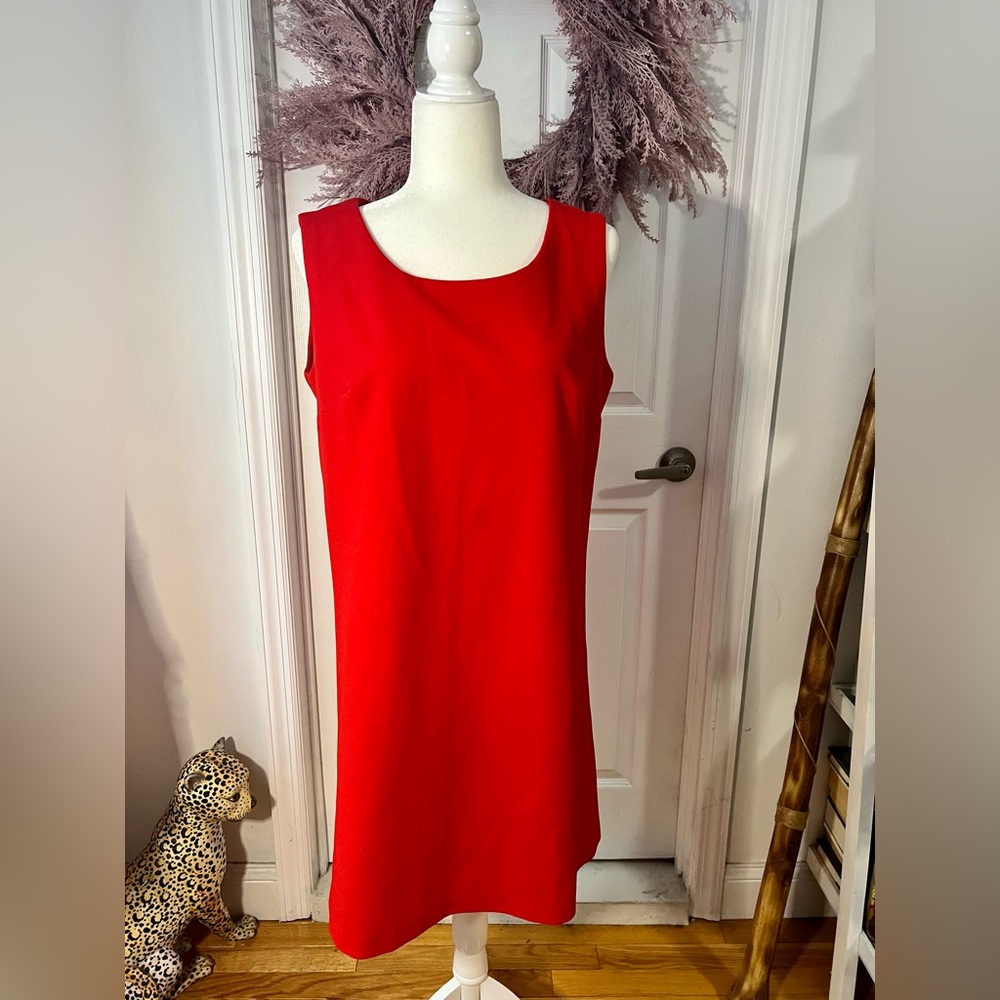 Vintage 1970s Basic Red Dress